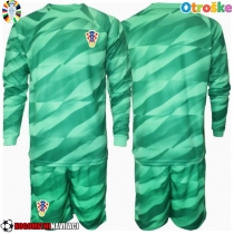 Otroške Nogometnih dresov Hrvaška Vratar Gostujoči EP 2024 Dolgi rokavi (+ hlače)